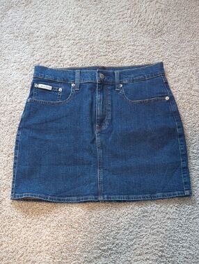 Calvin Klein Indigo Denim Mini Skirt